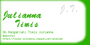 julianna timis business card